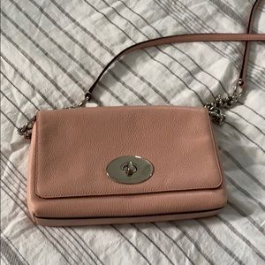 Coach Leather Blush Crossbody chain bag